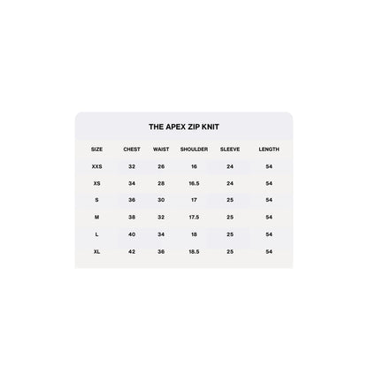 Apex zip knit